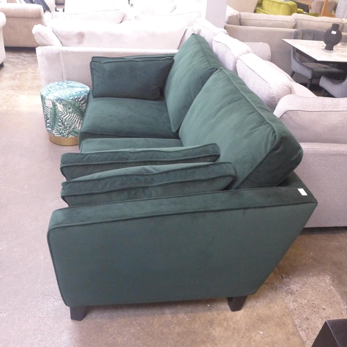 1492 - A Barker and Stonehouse forest green four seater sofa