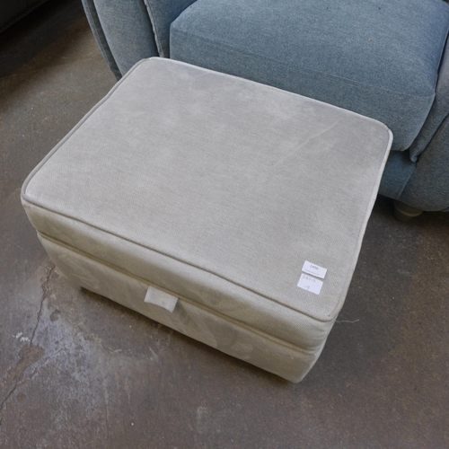 1496 - A grey velvet small ottoman footstool