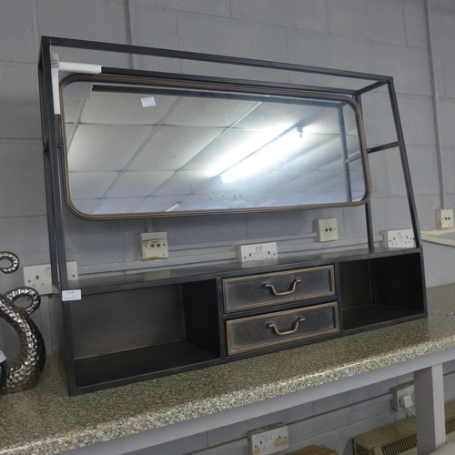 1519 - An industrial style shelf mirror