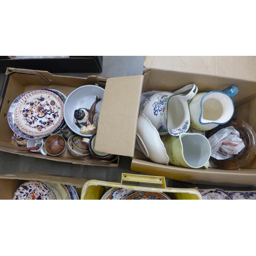 1070 - Five boxes of mixed china, including Booths **PLEASE NOTE THIS LOT IS NOT ELIGIBLE FOR POSTING AND P... 