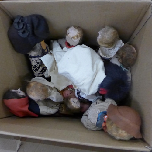 1080 - Two boxes of mixed dolls **PLEASE NOTE THIS LOT IS NOT ELIGIBLE FOR POSTING AND PACKING**