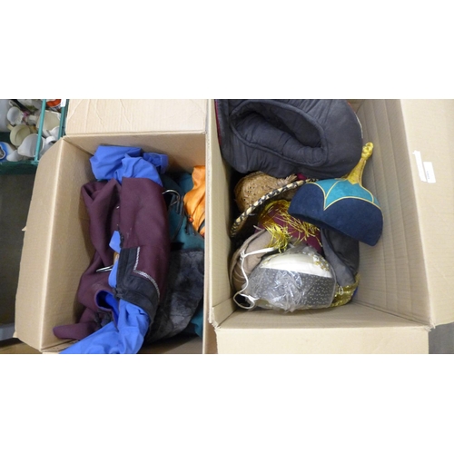 1081 - Two boxes of hats and costumes **PLEASE NOTE THIS LOT IS NOT ELIGIBLE FOR POSTING AND PACKING**