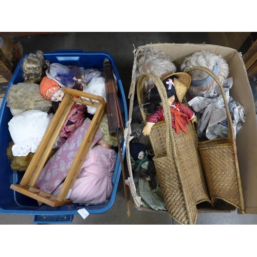 1087 - Two boxes of dolls **PLEASE NOTE THIS LOT IS NOT ELIGIBLE FOR POSTING AND PACKING**