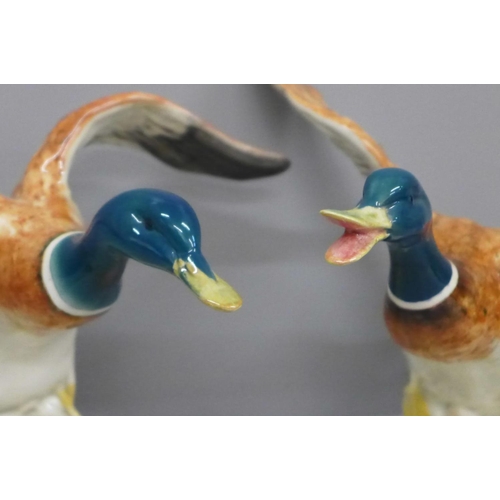 611 - Two Beswick mallard ducks, 749 and 750 models