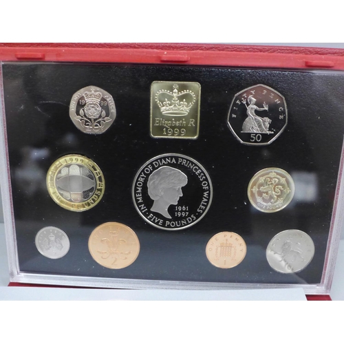 631 - A Royal Mint 1999 Last Coins of the 20th Century deluxe proof set