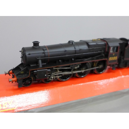 638 - A Hornby OO gauge locomotive and tender, LMS 4-6-0 Class 5P5F, boxed