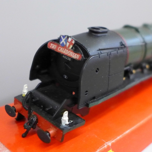 639 - A Hornby OO gauge locomotive and tender, Duchess of Rutland, missing main under-carriage in loco