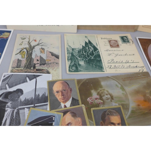 646 - Adolf Hitler postcards, cigarette cards, etc.