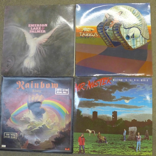 669 - Four rock LP records including Emerson, Lake and Palmer and Rainbow