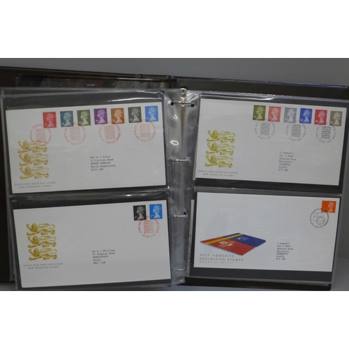 680 - Stamps; an album of GB definitives presentation pack and first day covers including high value castl... 