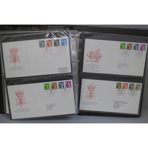 680 - Stamps; an album of GB definitives presentation pack and first day covers including high value castl... 