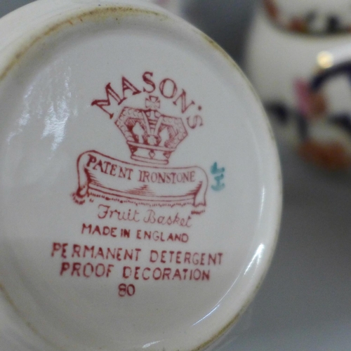 696 - A collection of Mason's china including Fruit Basket, Mandalay, etc., (7)