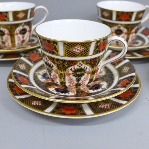 698 - Six Royal Crown Derby 1128 Imari trios