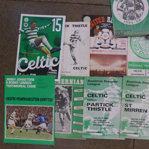 739 - Football memorabilia; Celtic home and away programmes 1960's onwards including the 1984 European Cup... 