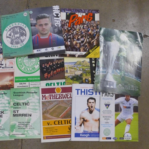 739 - Football memorabilia; Celtic home and away programmes 1960's onwards including the 1984 European Cup... 