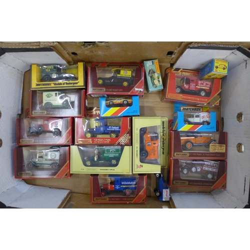 754 - A collection of Matchbox model vehicles, boxed including Models of Yesteryear plus Matchbox and Corg... 