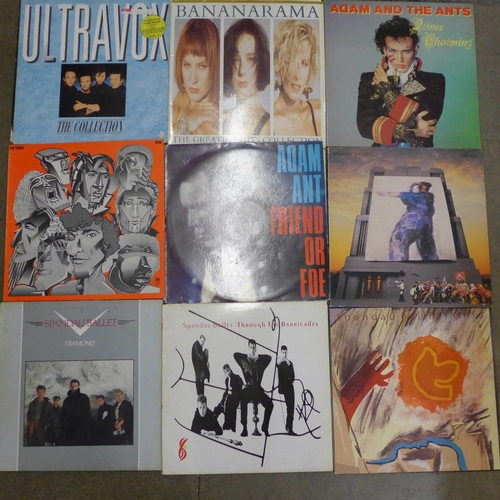 757 - Twenty New Wave and pop LP records including Blondie, The Police, Ultravox, Human League, etc.