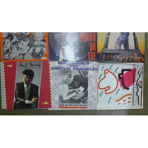 757 - Twenty New Wave and pop LP records including Blondie, The Police, Ultravox, Human League, etc.