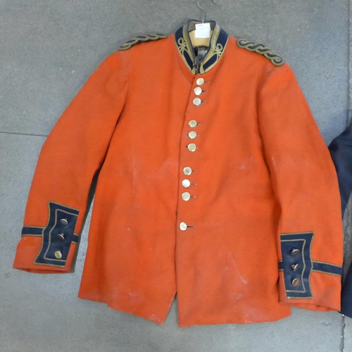 775 - A Salvation Army jacket and hat and an early 20th Century guards red tunic