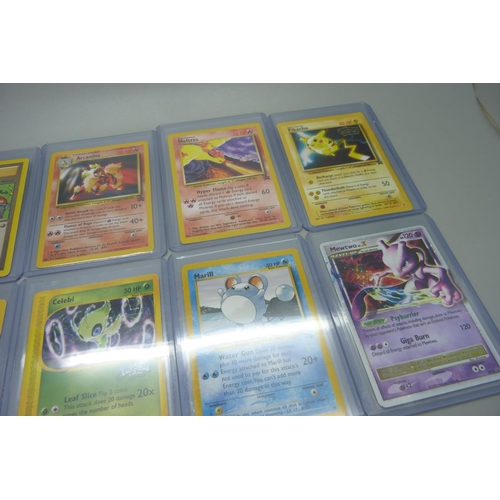 825 - Ten vintage Black Star Promo Pokemon cards