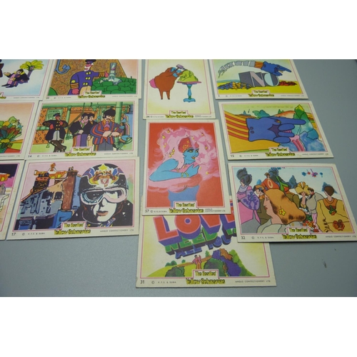 832 - Beatles Anglo Yellow Submarine cards, 1960's, (22)