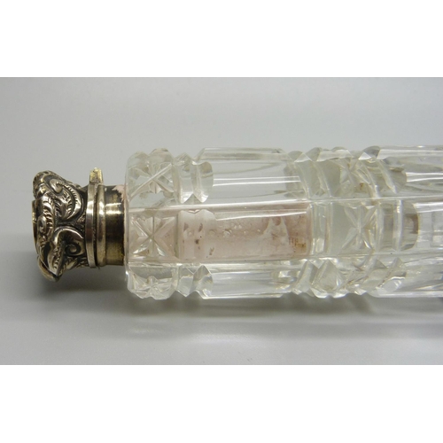 851 - Three glass double scent bottles