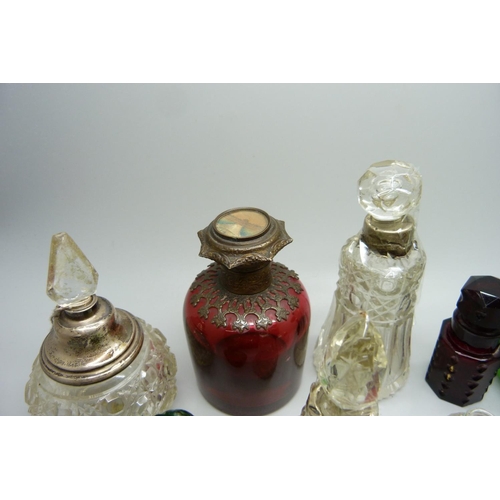 852 - a collection of scent bottles, some a/f