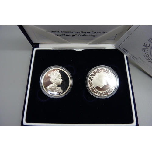 865 - The Royal Mint Royal Celebration Silver Proof Set, 2002 Golden Jubilee and 2003 Coronation Anniversa... 