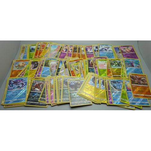 872 - 100 Reverse holo Pokemon cards, all Blackstar rares, 2017, 2018 and 2019