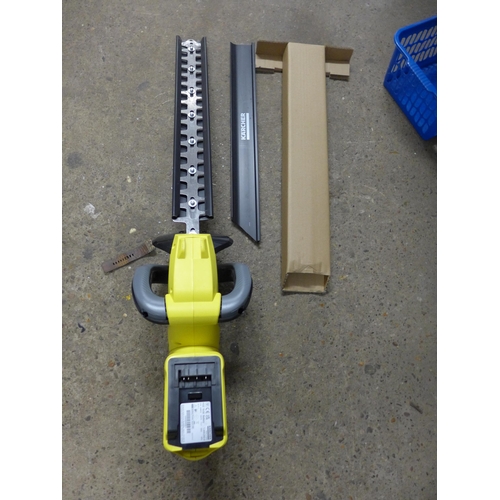 2026 - A Karcher HGE18-50 18v cordless hedge cutter with charger, complete - used only once