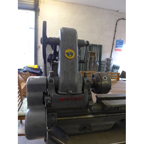 2151 - A Myford ML7 single phase metal working lathe with various attachments