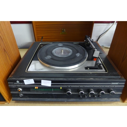 2160 - A Garrard Centuion SP25Mk IV turntable with 2 Celestion speakers