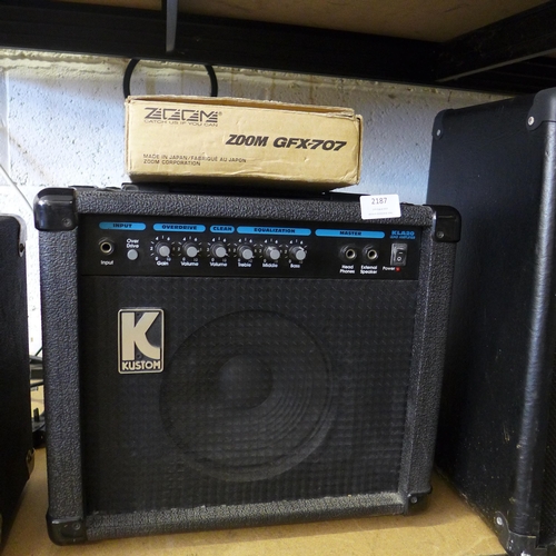 2187 - A Kuston KLA20 amp with Zoom GFX-707 foot pedal