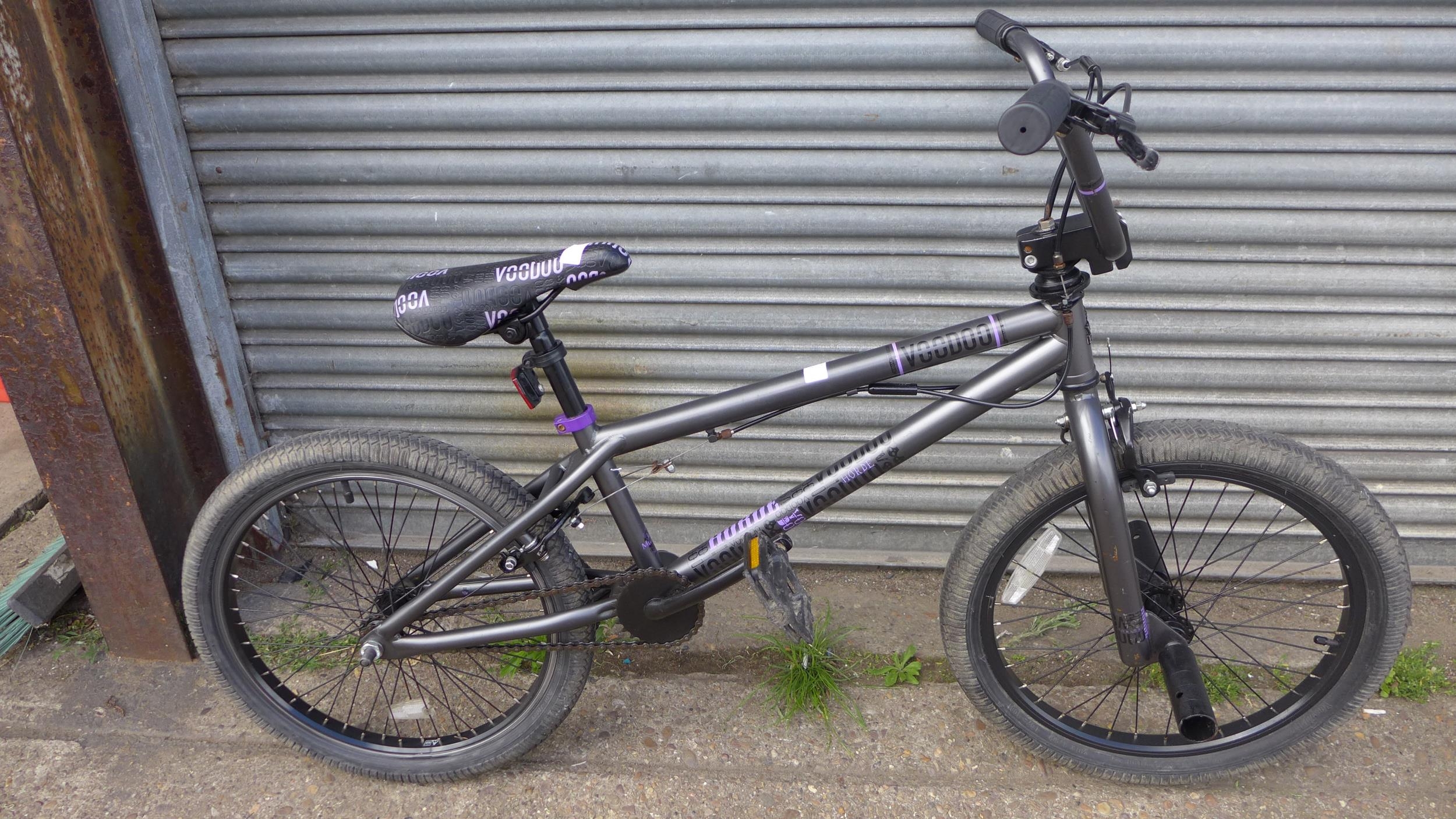 A Voodoo black and purple BMX Police repossession