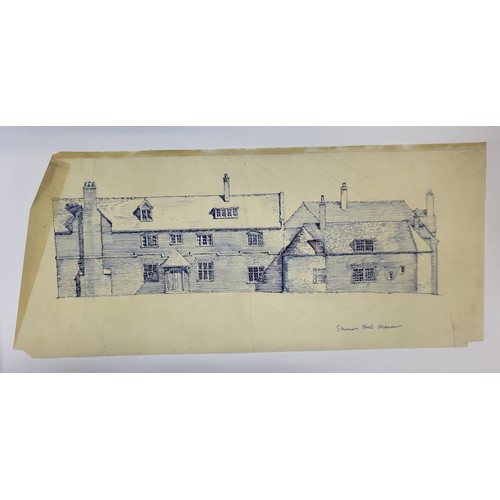 265A - A folio of architectural drawings, mainly Henry Stuart Goodhart-Rendel, pen, ink and watercolours an... 