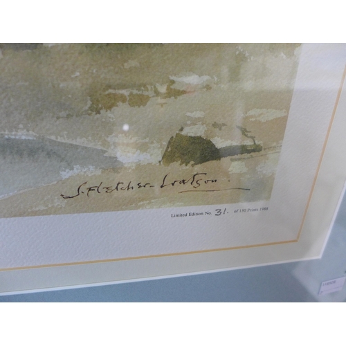 266 - A signed J. Fletcher Watson landscape print, framed