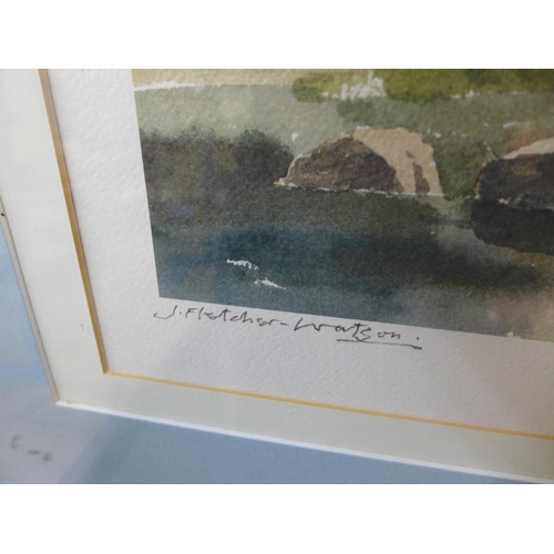 266 - A signed J. Fletcher Watson landscape print, framed