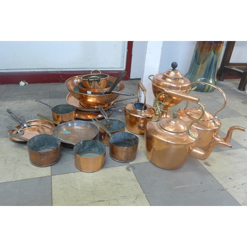 311 - A large quantity of copperware