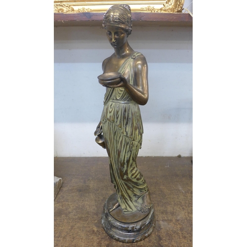 316 - A bronze figure of a Roman lady