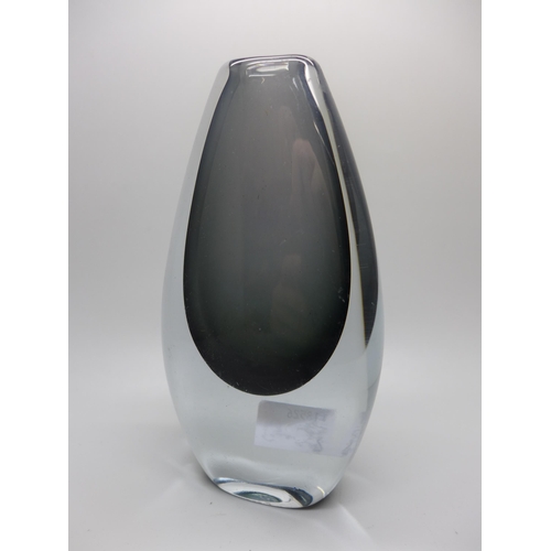 323A - A Swedish Strombergshyttan glass vase, signature to base