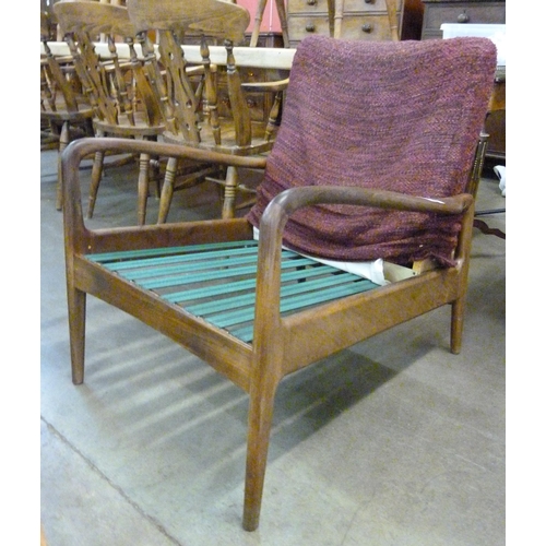 60 - A Danish teak armchair