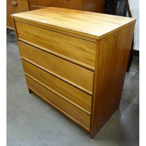 90 - A teak chest of drawers