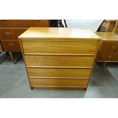 90 - A teak chest of drawers