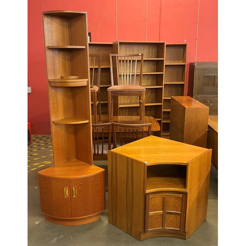 94B - A Nathan teak corner cabinets and a G-Plan Fresco corner cabinet