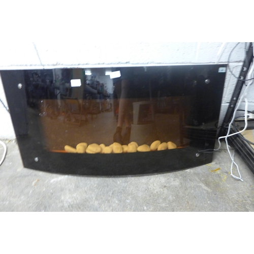 2197 - A blyss Carolina wall hung electric fireplace with remote