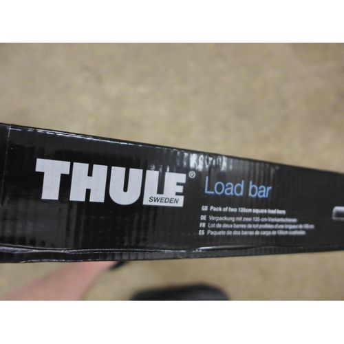 2402 - A Thule load bar pack of two (135cm) for Nissan Qashqai, etc. - unused