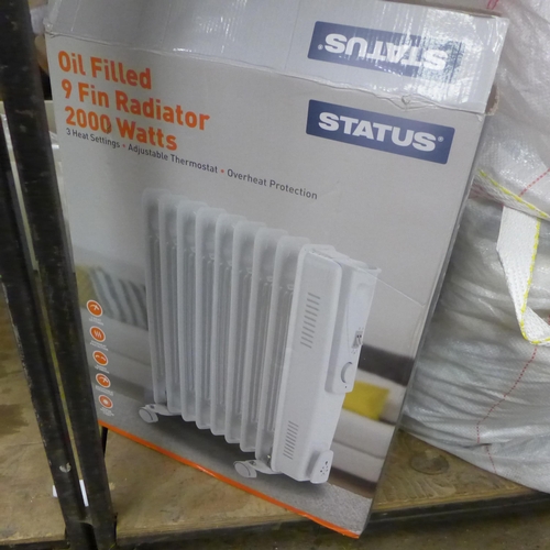 2417 - A Status 2000w oil filled radiator in box - W