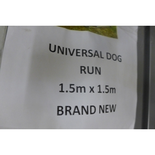 2409 - A universal dog run, 1.5m x 1.5m, unused