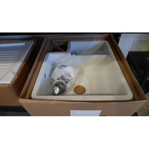 3013 - Paros 1.5 Bowl RHD U/mount Ceramic White sink 520x600   Original RRP £415.84  inc. vat  (401 - 127) ... 