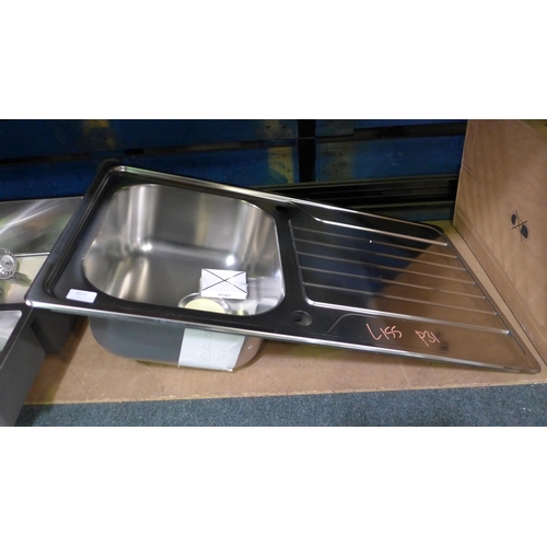 3019 - Stainless steel 1.0 bowl sink with drainer